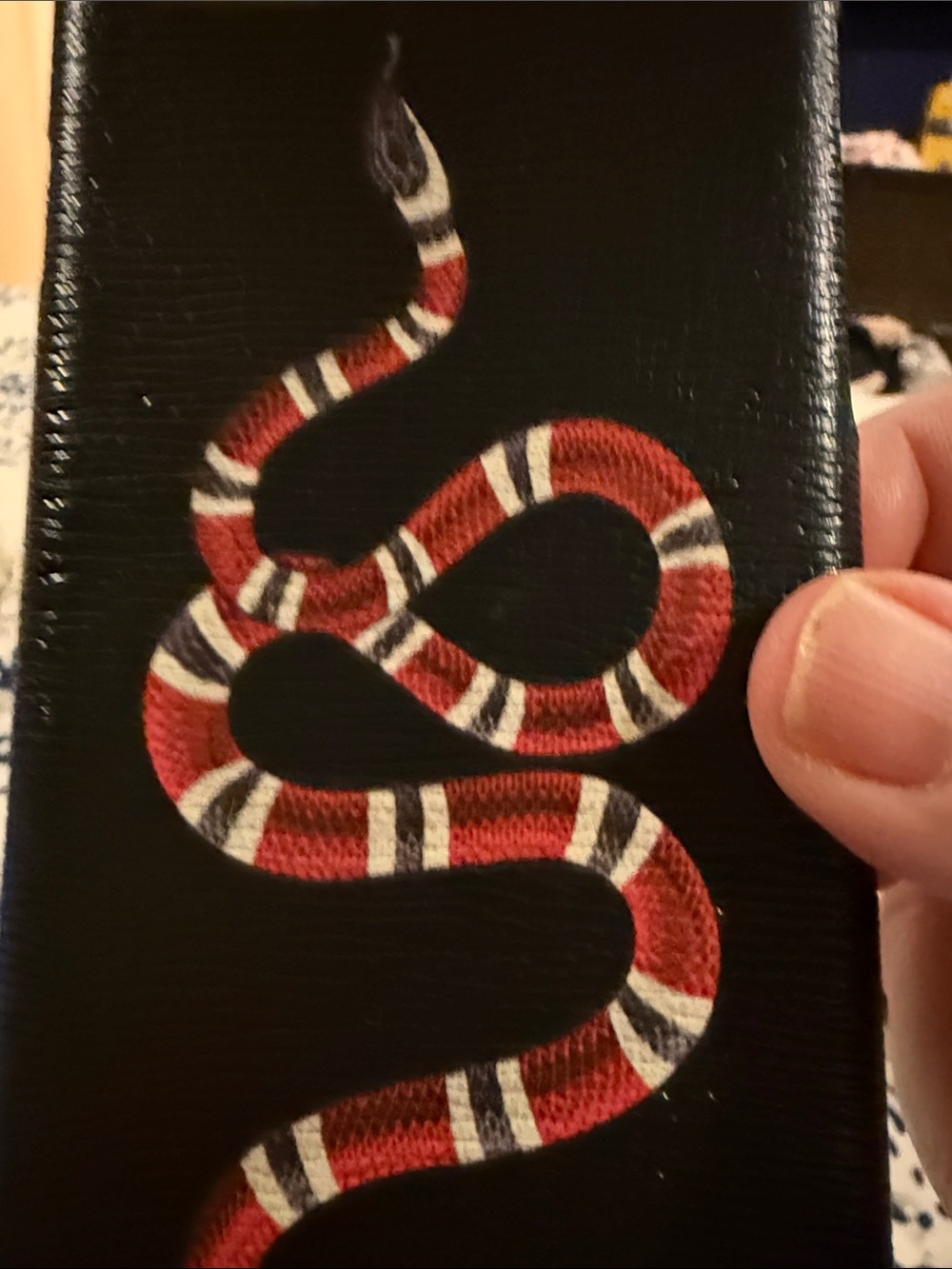 Gucci Black Snake Print Phone Case designed for the iPhone 7/8/SE.